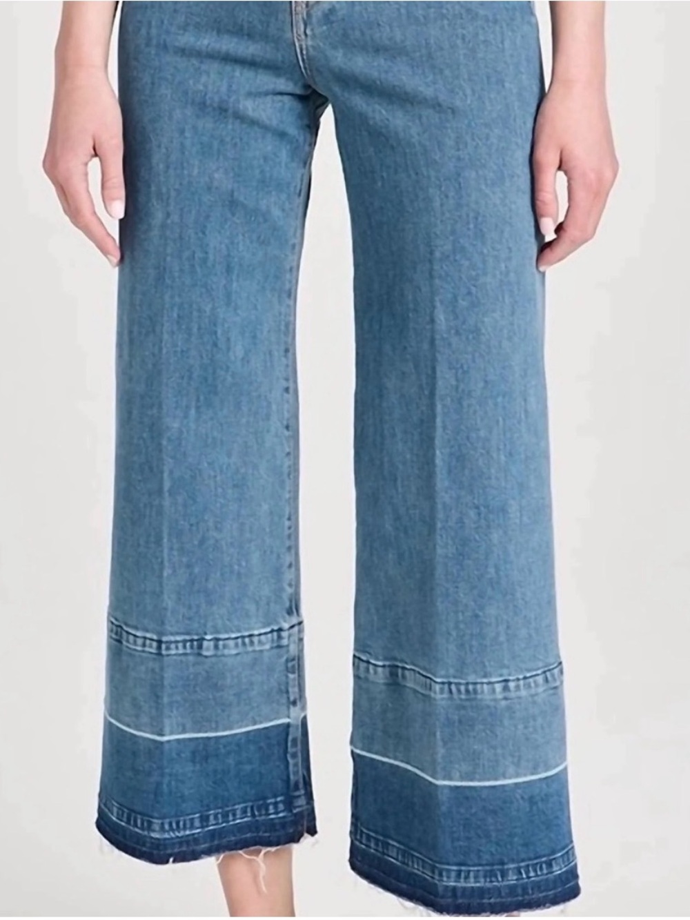 Veronica Beard Grant Wide Leg Crop Jeans in Globetrotter Moon